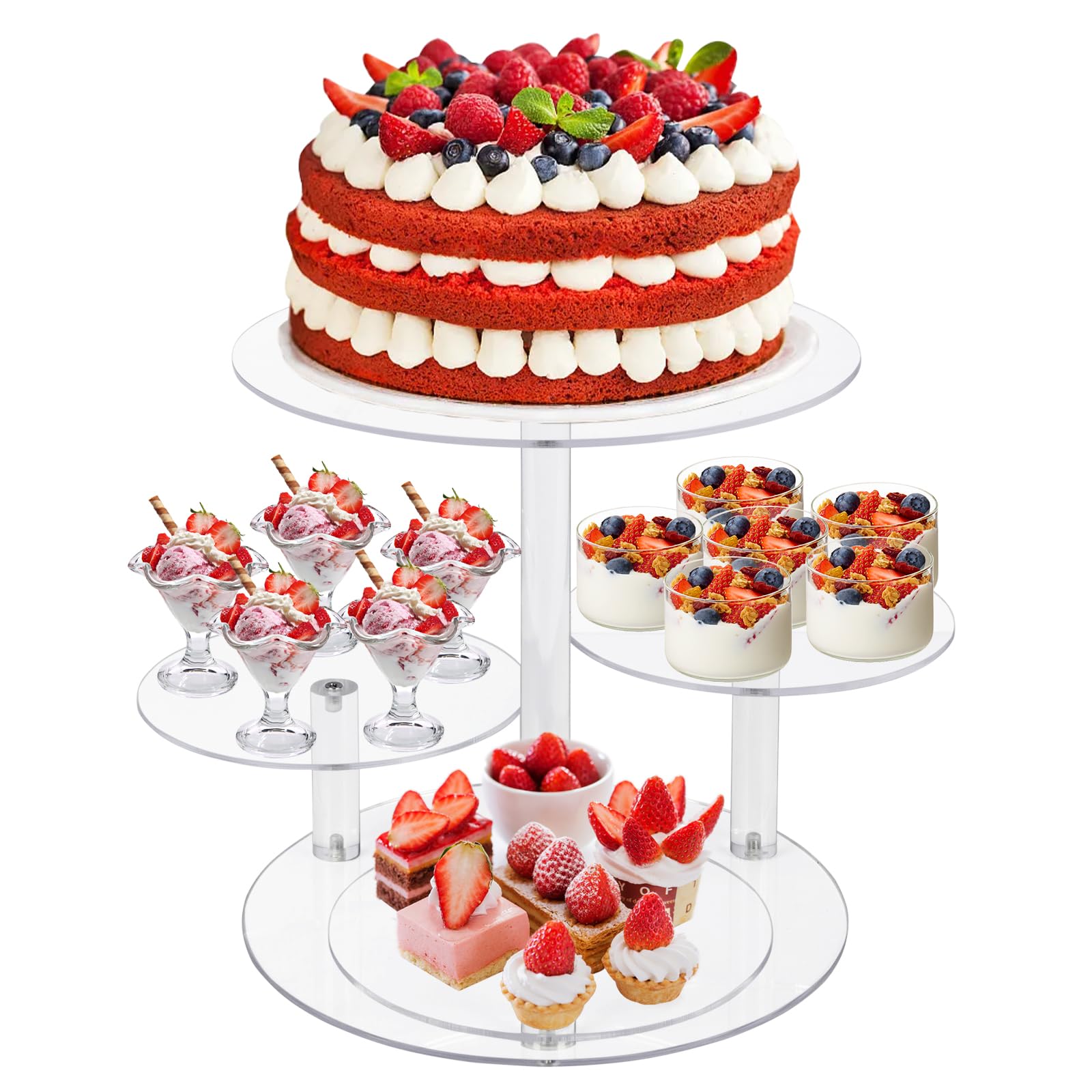 Présentoir à cupcakes acrylique 4 étages : gagnez de la place sur la table