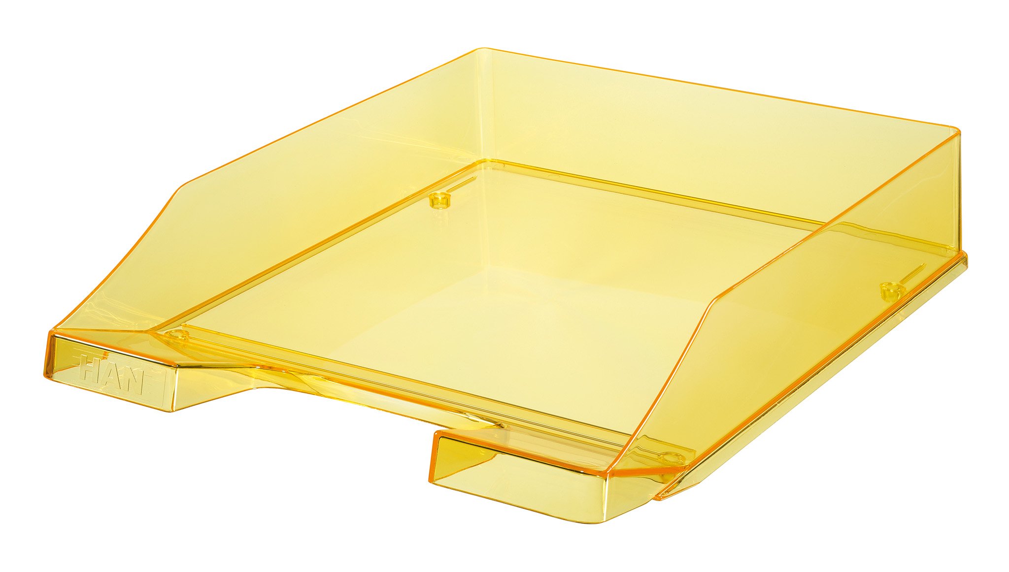 Han Standard C4 Size Stackable Letter Tray - Transparent Yellow