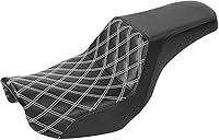 Vista 29 de C.C. RIDER Asiento para Conductor y Pasajero Asiento de Elevación Compatible con Harley Dyna Street Bob FXDB Low Rider FXDL/FXDLS Super Glide Custom