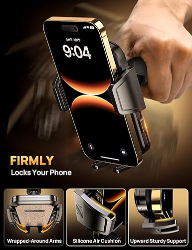 Miniatura 6 de Soporte de teléfono con ranura para CD, soporte mejorado para teléfono de automóvil compatible con fundas gruesas, soporte universal ajustable de