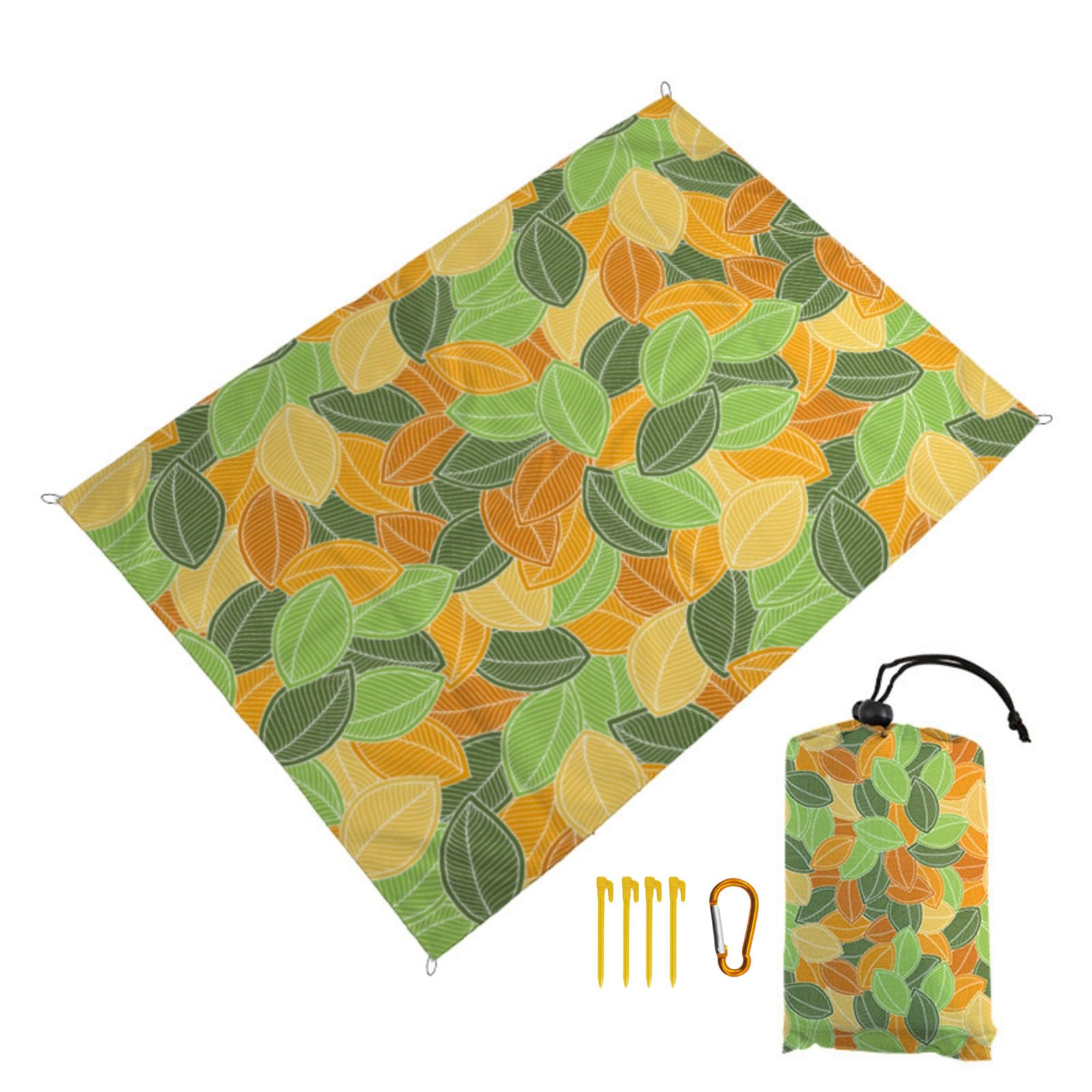 Surwin 3D Prints Sand-Free Waterproof Beach Blanket, Lightweight Compact Mats Quick-Dry Microfibre Beach Pad Extra Large Oversized Pool Towels for Camping, Hiking, Picnic (Orange,180x200cm)