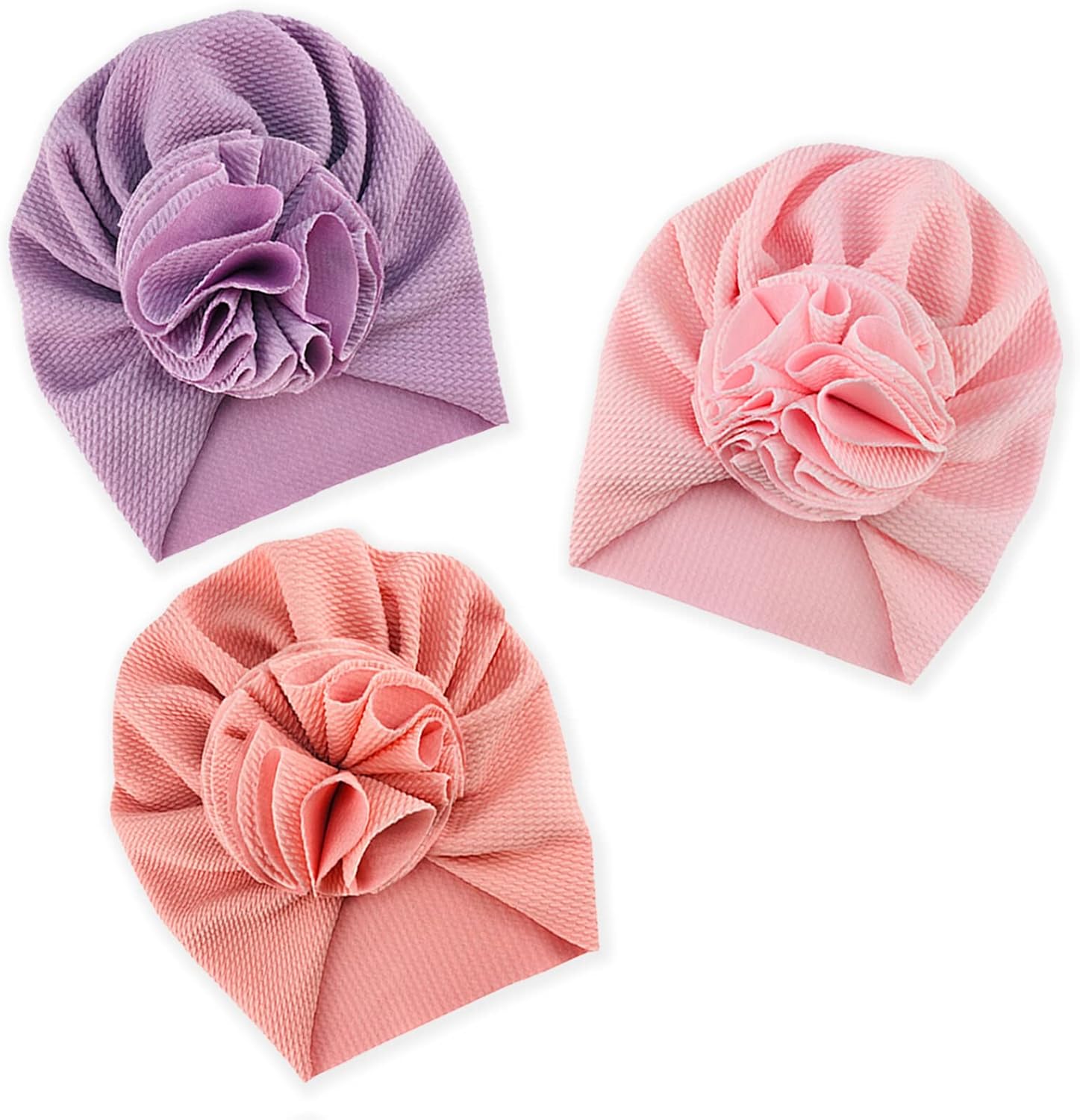Newborn Hospital Hat Mittens Baby Beanies with Bow Knot Infant Caps Soft Cute Toddler Headwrap for Boys Girls
