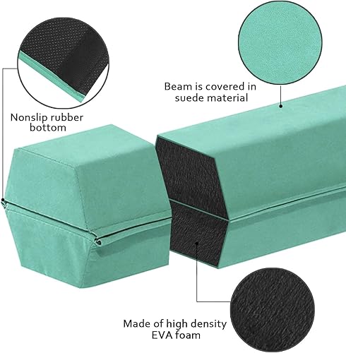 Miniatura 5 de FBSPORT Haz de equilibrio de 8 pies9 pies10 pies equipo de gimnasia plegable para niños y adultos, base de goma antideslizante, viga de gimnasia