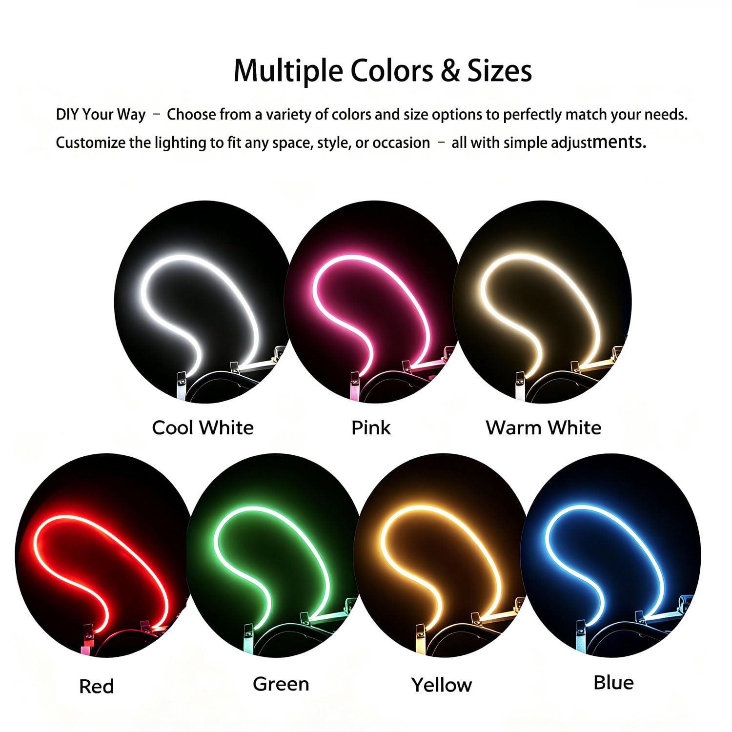 3PCS LED filamento flessibile 24V 130mm/300mm Filamento LED flessibile lampadina spirale Filamento lampadina Edison Diodo 600mm/blu