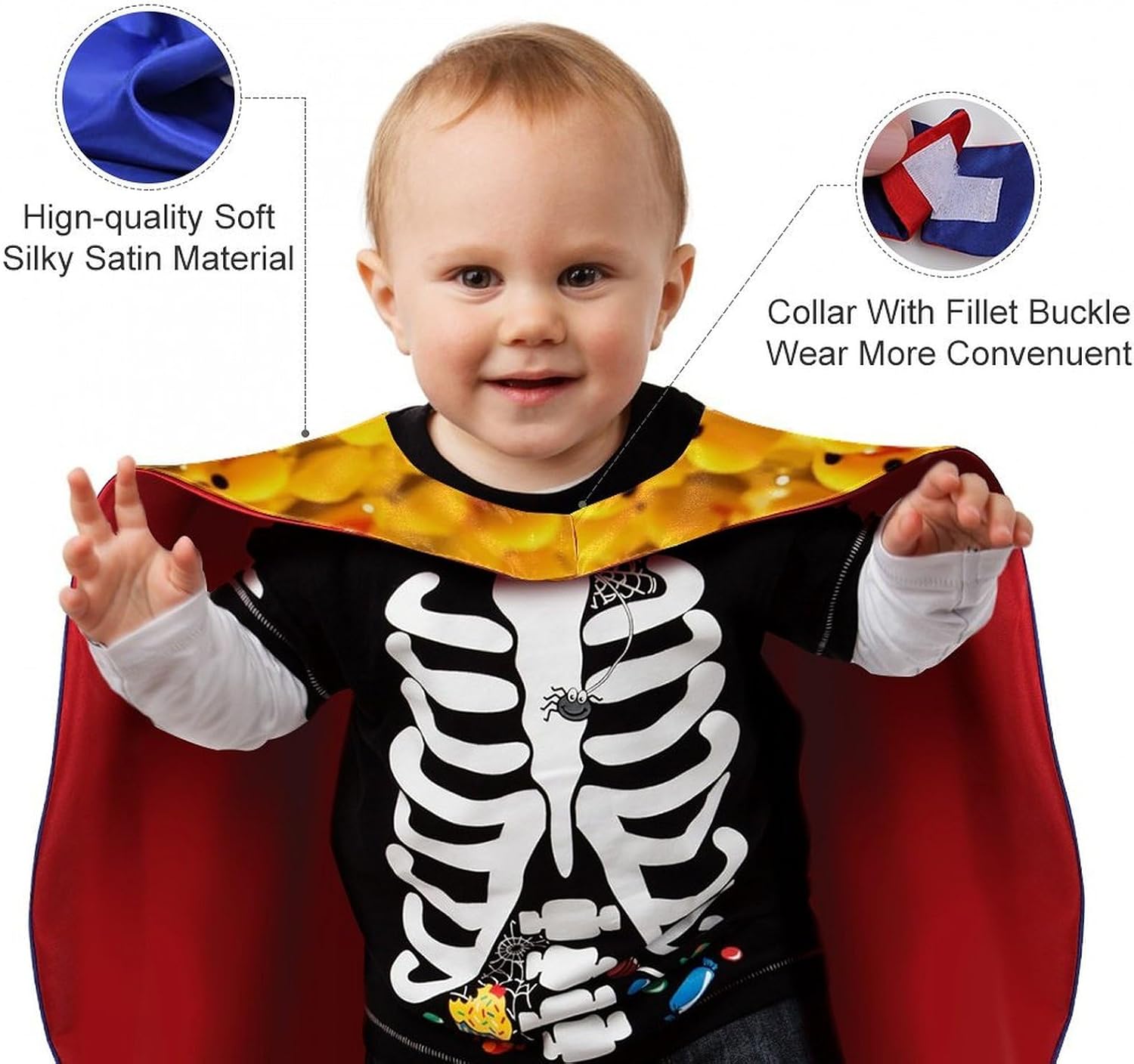 Rubber Duck Halloween Cloak Reversible Renaissance Cape Medieval Costume for Cosplay Themed Party Dress Up