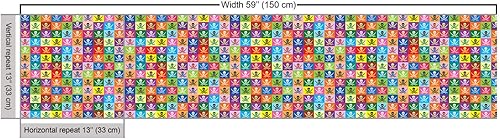 Vista 658 de Ambesonne Tela beige de The Yard, ilustración contemporánea de animales marinos en estilo retro, arte de caballito de mar de cangrejo de pulpo, tela