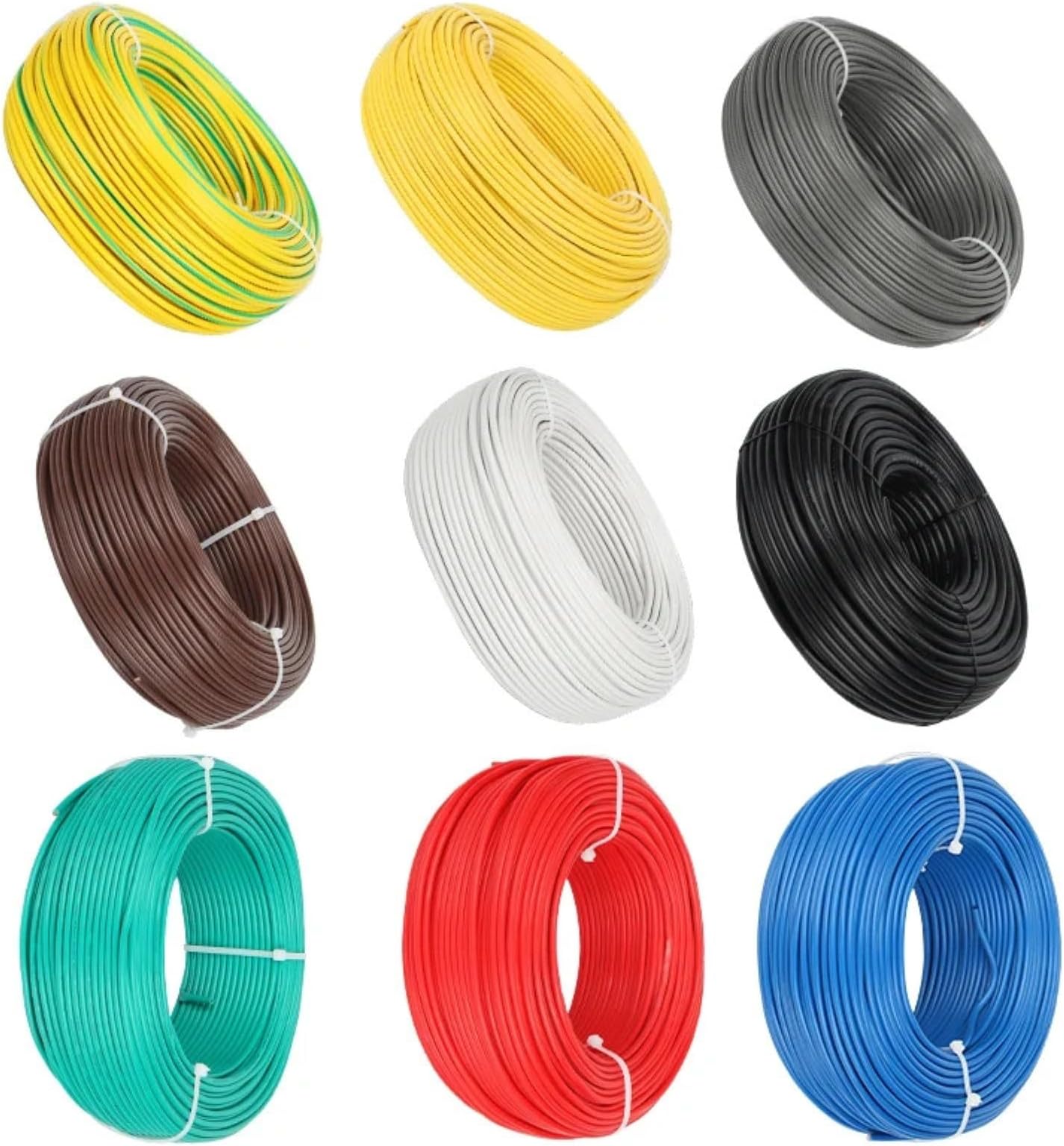 100M/Lot RV Electronic Cable 22/20AWG Single Core Multi-Strand Pure Copper PVC Flame Retardant Fexible Wire LED Line DIY(Black 100m,22 AWG)