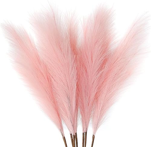 Miniatura 11 de ZIFTY Boho Decor - 7 piezas de hierba de las pampas sintética de 38"/3.1 pies, grande, alta y esponjosa, flores artificiales falsas, hierba bulrush