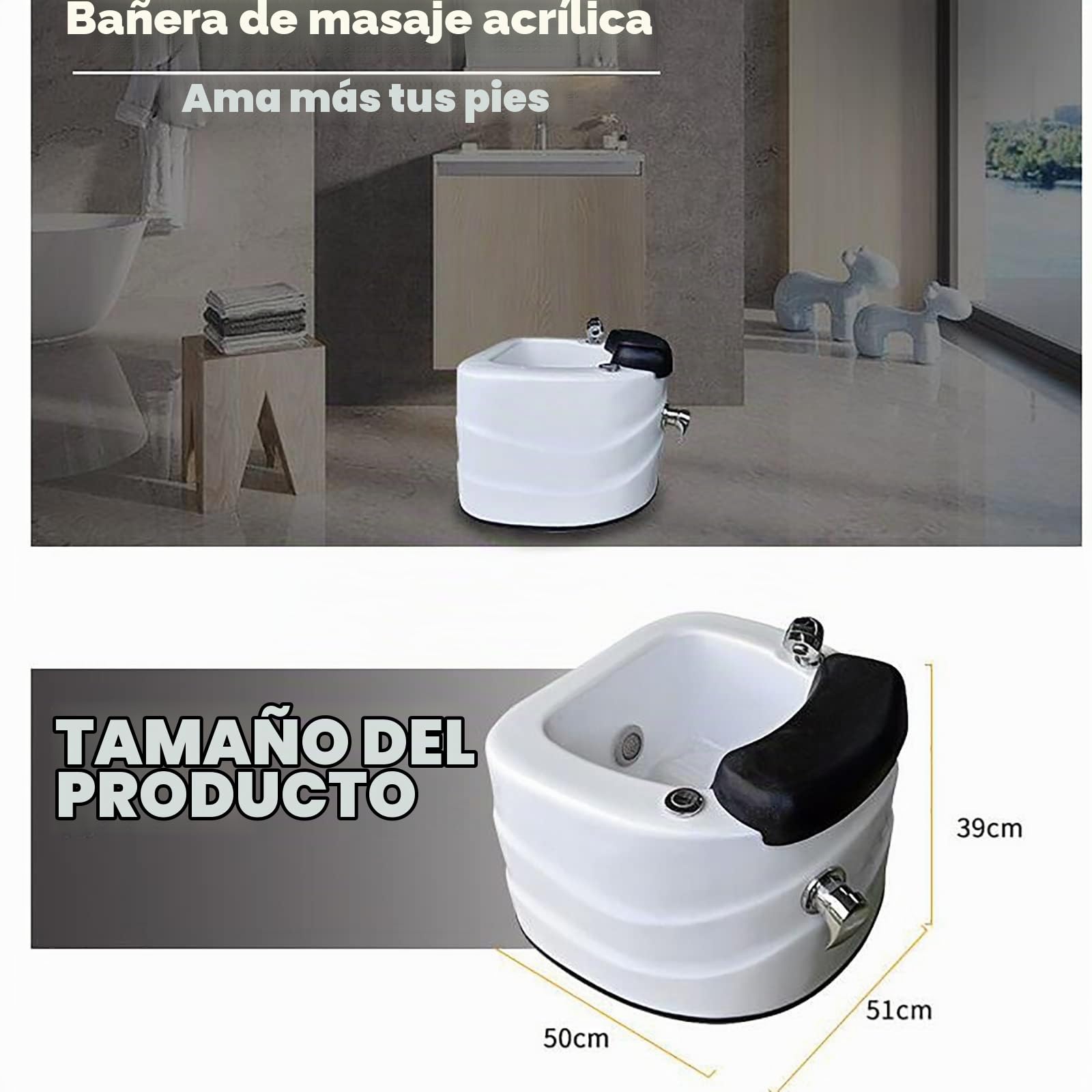 Bañera SPA para Pies Massaggiatore Piedi para Pedicura Desintoxicación Y Masaje Tazón Grande para Baño De Pies Cuenco De para Pedicura Tina De Baño De Pies