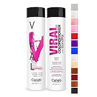 Vista 9 de Celeb Luxury Intense Color Depositing Colorwash Shampoo + BondFix Rebuilder, tinte vegano para el cabello, a base de plantas de origen sostenible