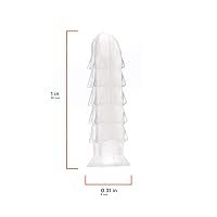 Vista 3 de Anclajes cónicos de plástico acanalado - para hormigón, estuco, ladrillo, paneles de yeso y similares - Kit de 10 anclajes