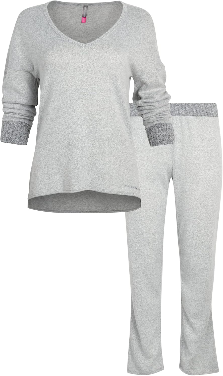 Vince Camuto Women's Pajama Set - Hacci Knit Long Sleeve Top and Sleepwear Joggers (S-XL)