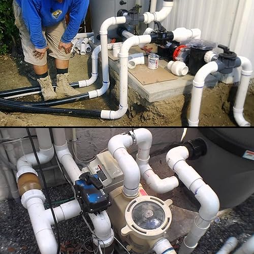 Miniatura 6 de Adaptador de acoplamiento de tubería de PVC de 4 pulgadas, accesorios de tubería (enchufe x enchufe), paquete de contratista, cédula 40, conectores