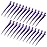 24 Packs Duck Bill Clips, Bantoye 3.35 Inches Rustproof Metal Alligator Curl Clips with Holes for Hair Styling, Hair Coloring, GS Purple