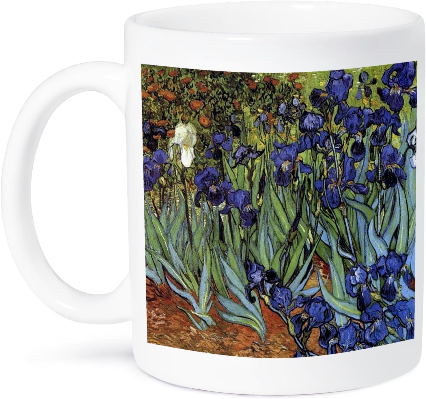 3dRose Van Gogh Irises Ceramic Mug, 15-Ounce