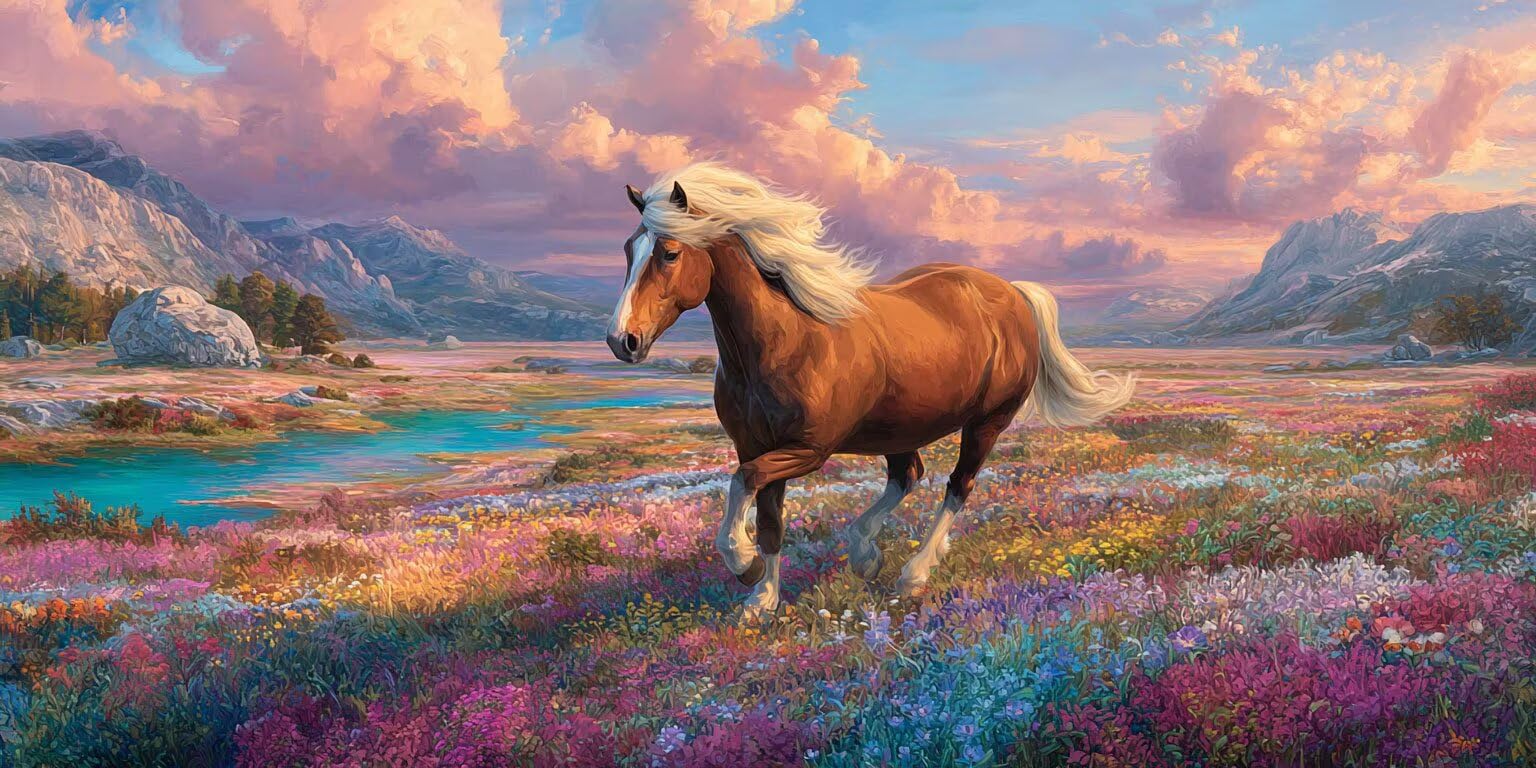 Pintar por Numeros Adultos, Caballo De CéSped, 70x90cm 7JGWX-58