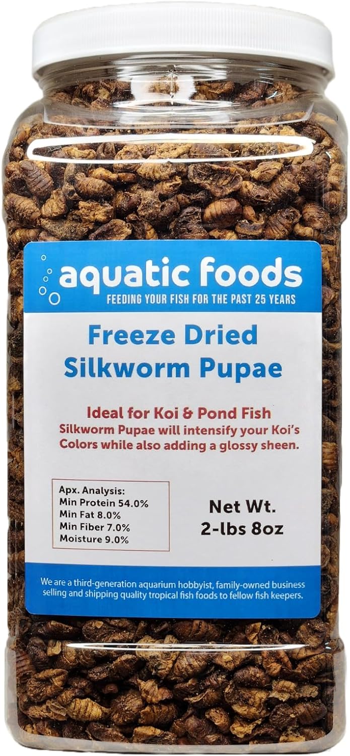 Aquatic Foods Inc. Silkworm Pupae, Freeze Dried for Koi