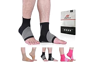 3 Pairs Toeless Compression Ankle Sleeves, Knee High Compression Socks for Women & Men