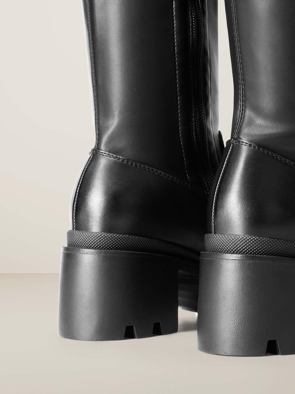 DREAM PAIRS Damskie kozaki do kolan, na platformie, na wysokim obcasie, modne buty dla kobiet