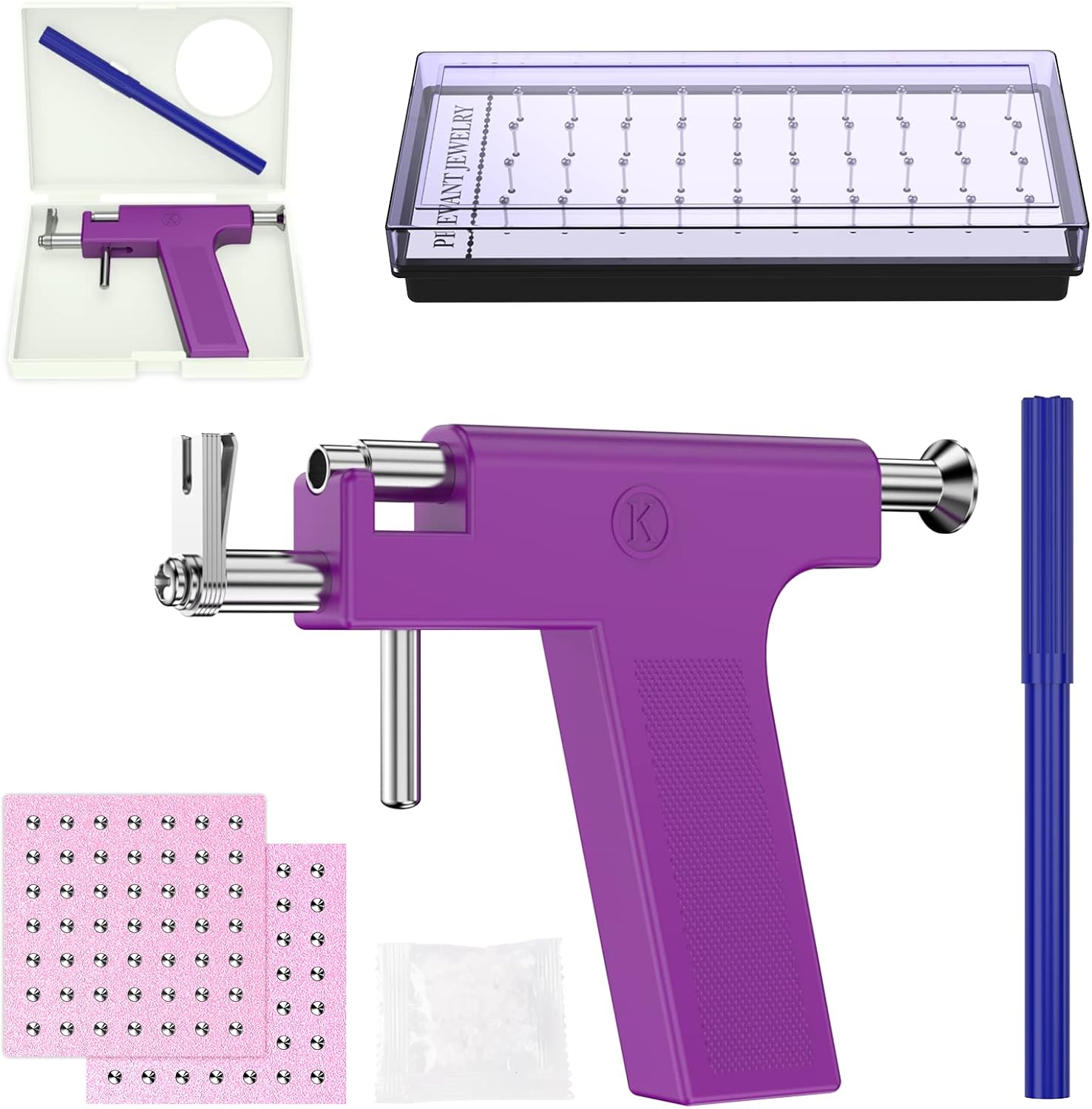 Ear Piercing Kit, Ear Pearcing Set Kit with Disposable Safety Sterile