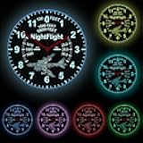 Geek Alerts Boeing B-52 Stratofortress Airplane 12inch Acrylic LED Lighting Wall Clock Air Force Strategic Bomber Aviation Silent Non Ticking Modern Design Luminous Clock for Pilot Home Decor