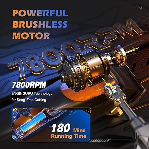 Miniatura 2 de Cortapelos profesionales para hombres, motor sin escobillas de alto par con hoja de cerámica con revestimiento de carbono similar a un diamante,