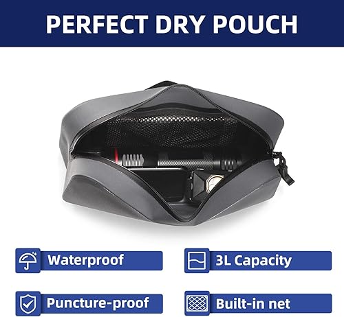 Miniatura 4 de THURSO SURF Riñonera impermeable Bolsa seca Bolsa flotante Correa de cintura ajustable para mantener tu teléfono y objetos de valor segurossecos