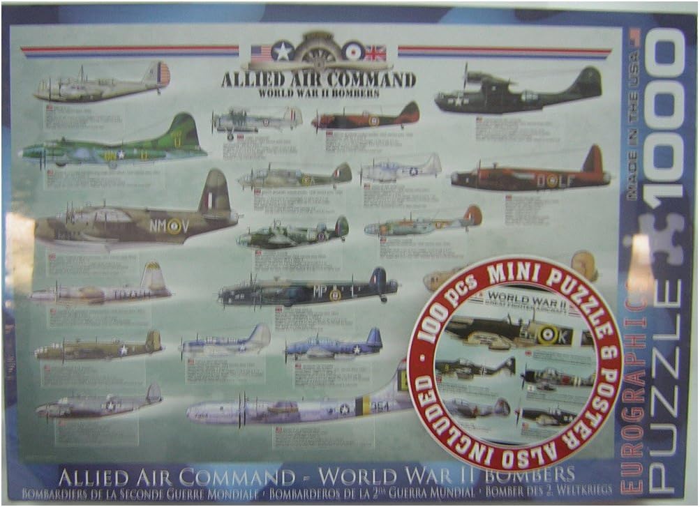 Allied Air Command - Wwii Bombers- 1000 Piece Eurographics Jigsaw Puzzle