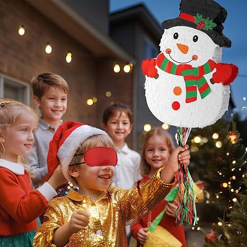 Miniatura 470 de WERNNSAI - Piñata de sirena plegable, piñata de cumpleaños con flecos que incluye cuerda para jalar, venda y bate. Decoraciones