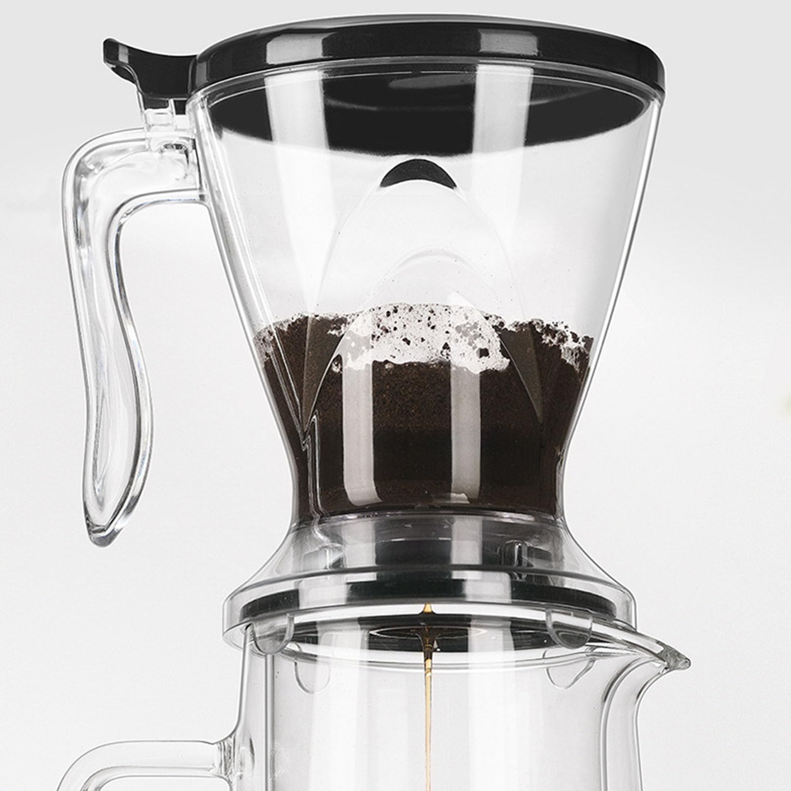 Moderno gocciolatore per caffè e caraffa in Vetro da 650 ml, Design Facile da Pulire, Tazza filtrante e vasetti da Condividere, Ideale per Appassionati caffè Che preparano quotidianamente