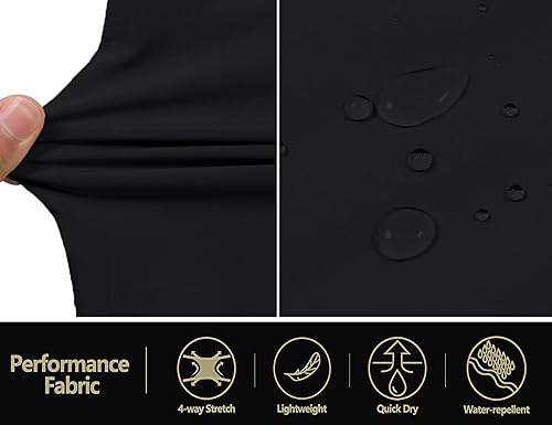 Miniatura 5 de COOFANDY Pantalones cortos de golf híbridos casuales para hombre, 9 pulgadas, elásticos, ligeros, de secado rápido, para verano, senderismo, viajes,