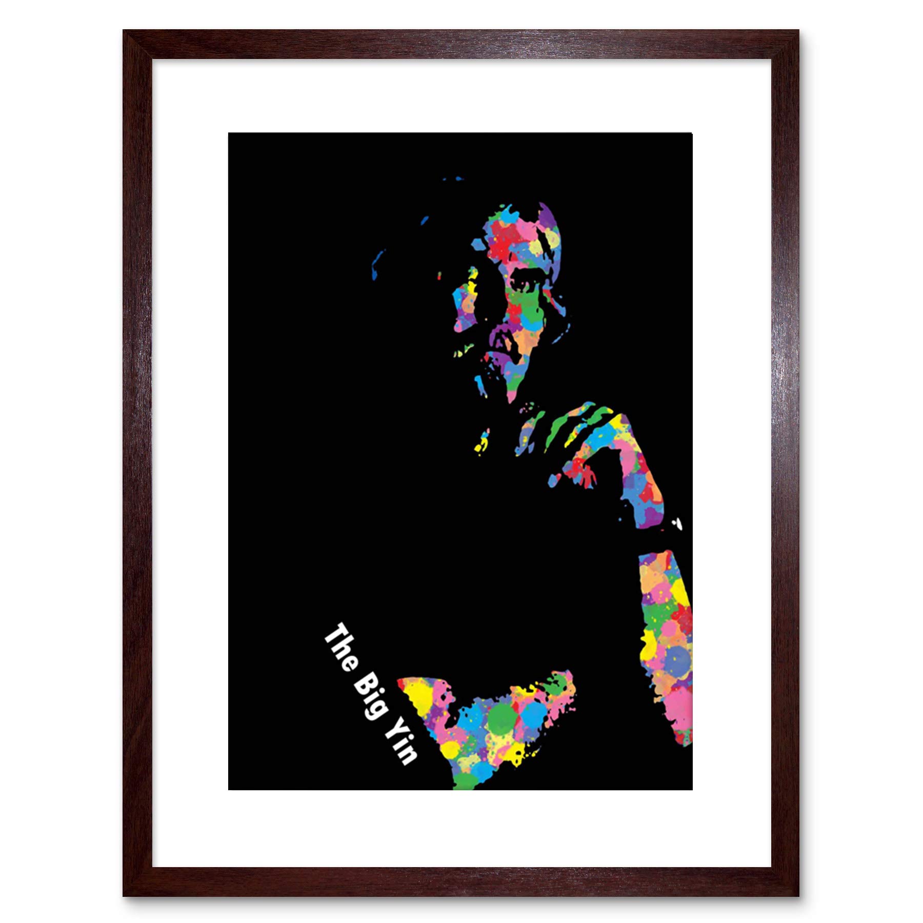Wee Blue Coo PAINTING BILLY CONNOLLY ABSTRACT SPLATTER FRAMED PRINT F97X2810