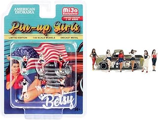 Pin-Up Girls 6 Piece Diecast Figurines Set Limited Edition to 4800 Pieces Worldwide for 1/64 Scale Models by American Diorama 76494