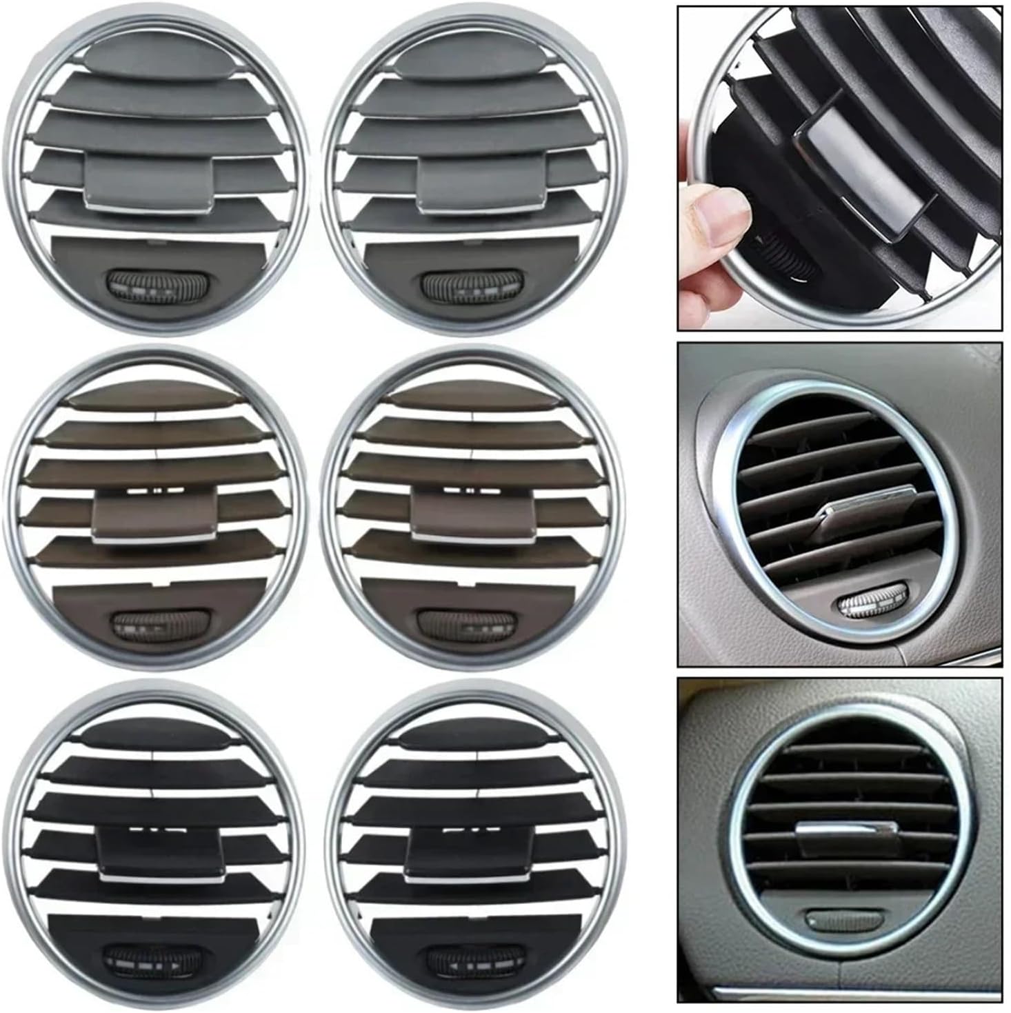 Air Vent Fit For Benz W164 ML350 GL350 GLEGLS Left Right Middle Side Dashboard Air Vent Outlet Grille Cover(Black Right)