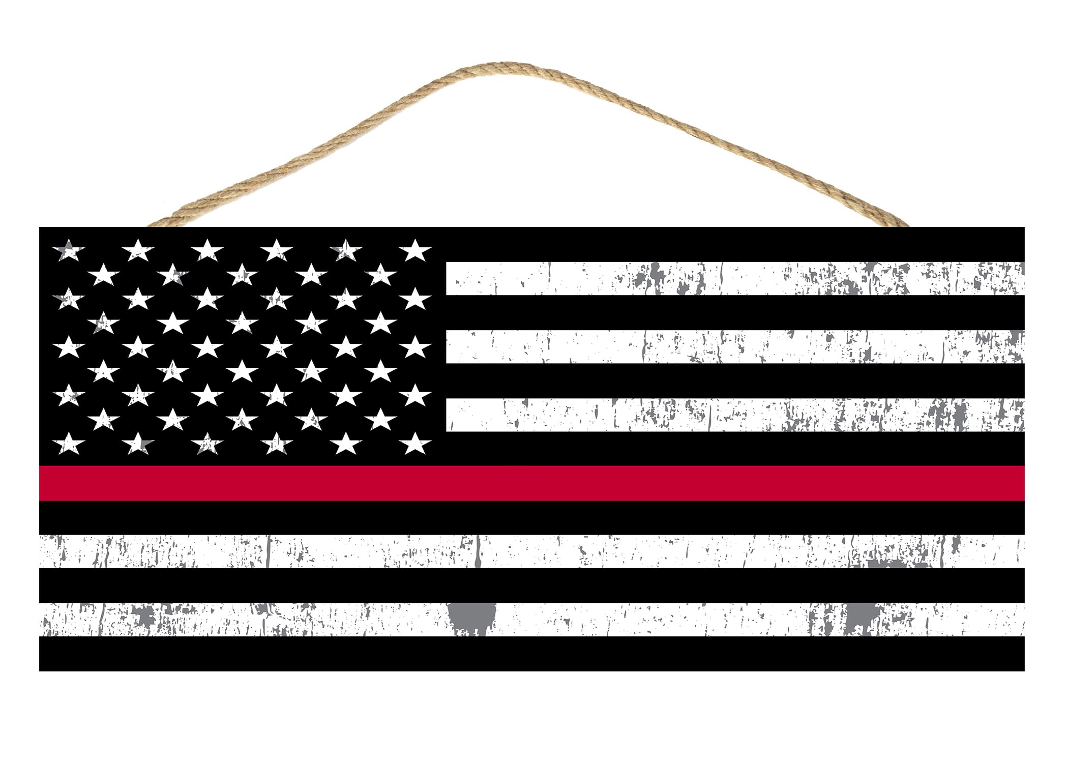 Rogue River Tactical Thin Red Line Firefighter Flag Home Decor Hanging Wall Sign Decoration Gift For Fire Fighter FD