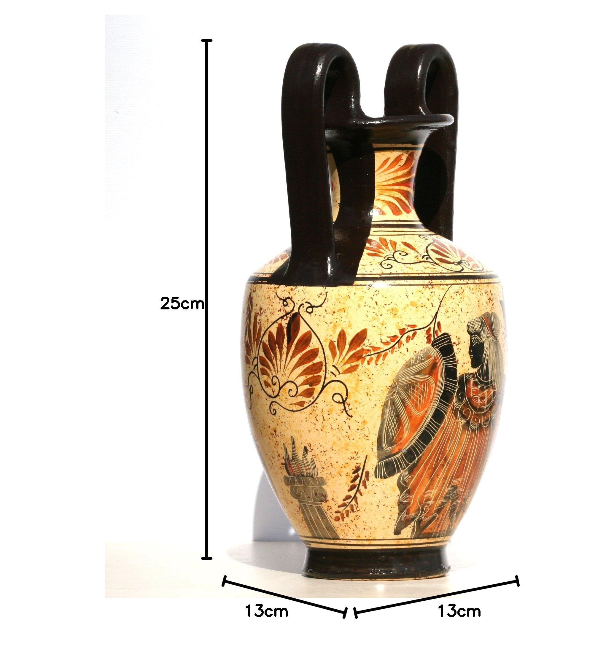 Griechische Keramik-Amphoren-Vase, Topf, Gemälde, Göttin Athene, Gott Zeus