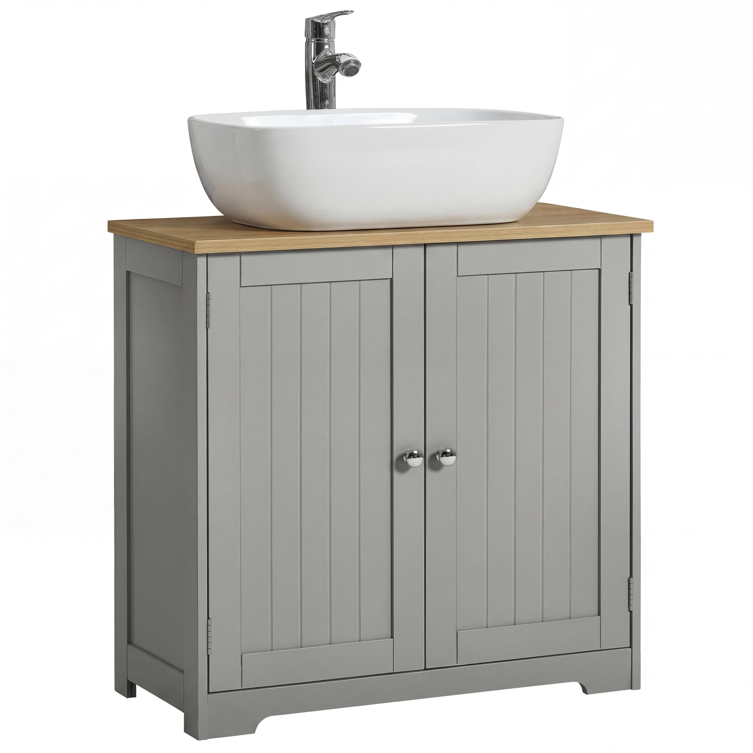Bath Vida Priano - Armario de Almacenamiento para Debajo del Fregadero, Color Gris y Roble
