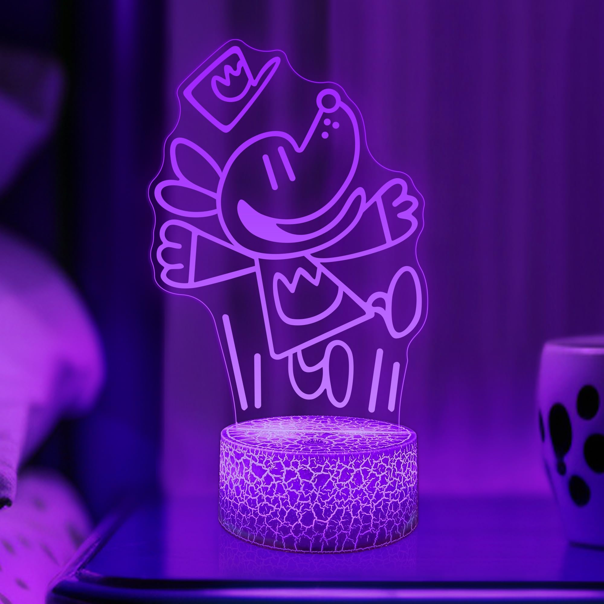 WMAT Officially Licensed Dog Man Night Light - Dog Man LED Glow Light with Removable 7 Colors Base, Kids Bedroom Decor Lamp, Night Light for Kids,