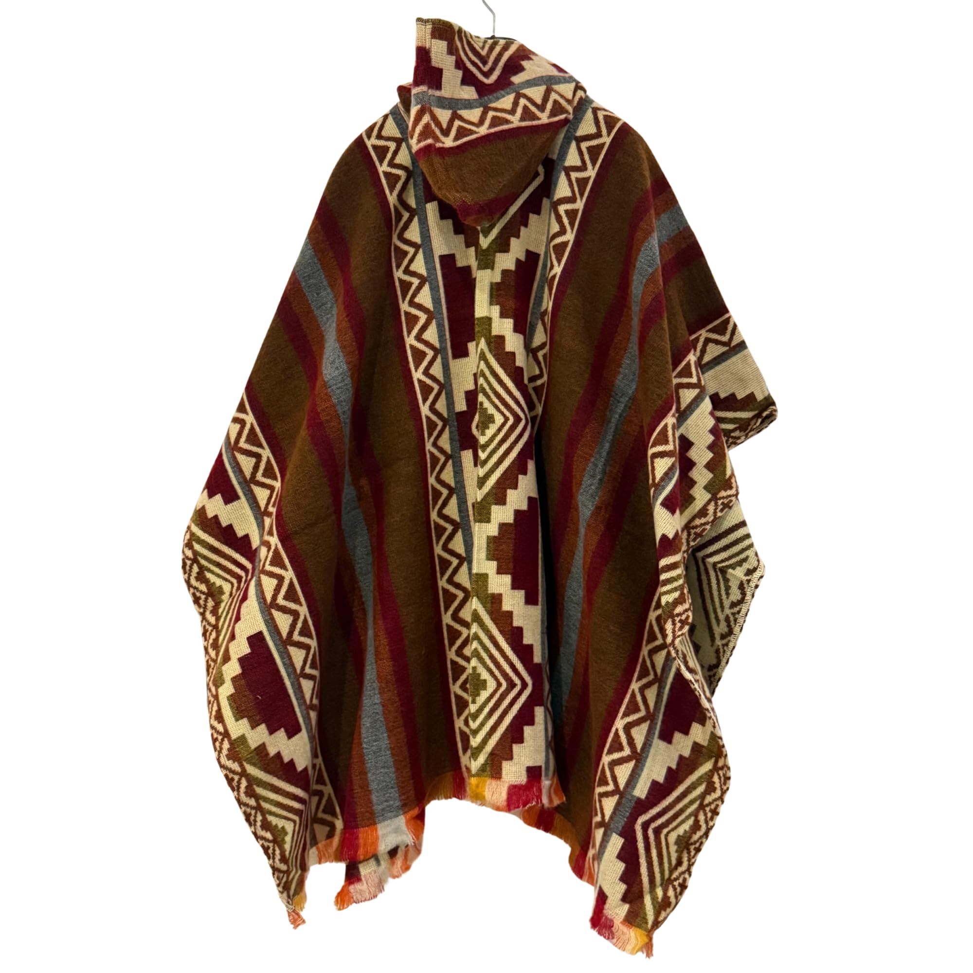 Gamboa Ecuadorianischer Alpaka Wolle Poncho Herren Ponchos Kapuze Cape Pancho Männer Mexikanischer Wollponcho Winter