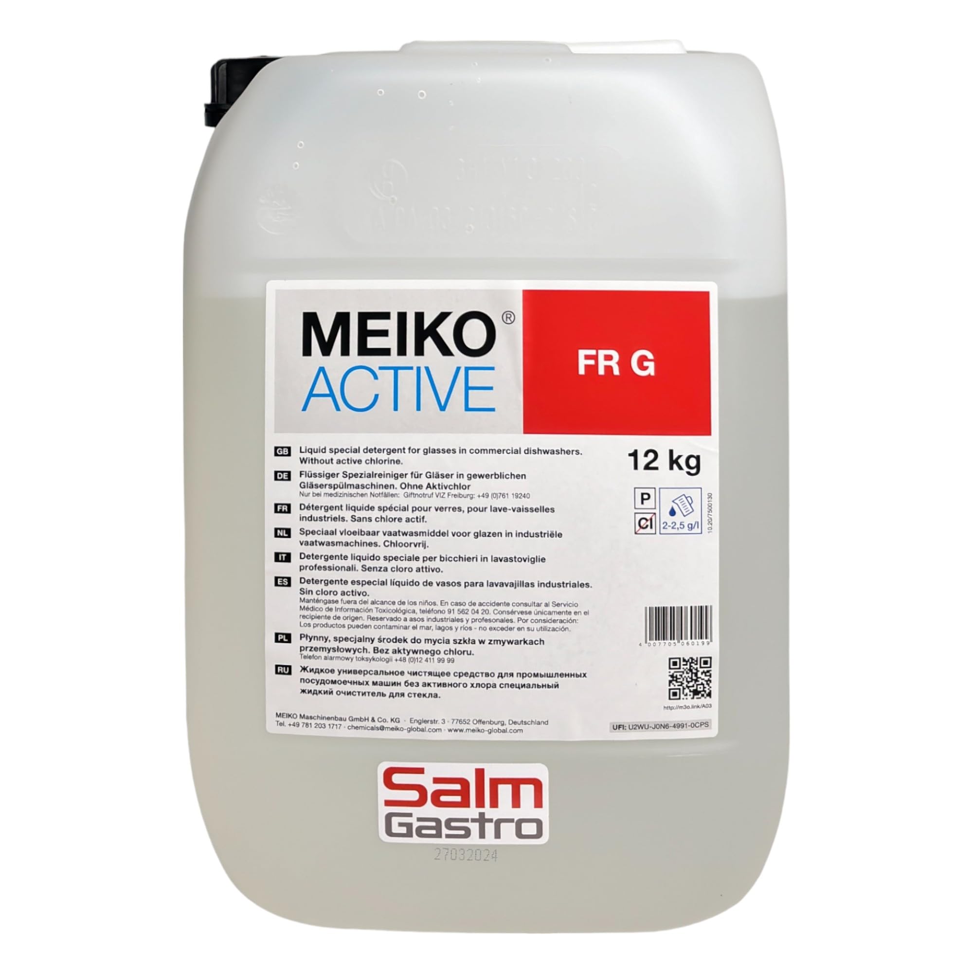 Meiko ACTIVE FR G 12kg flüssiger Spezialreiniger für Gläser