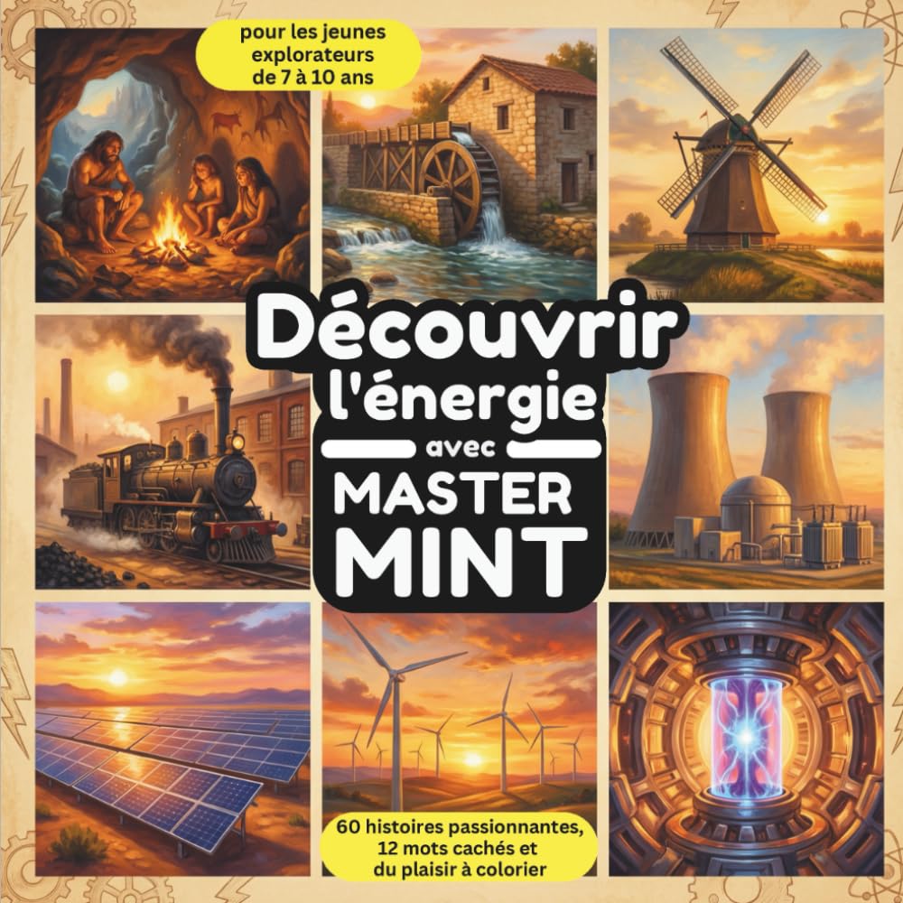 Découvrir l'énergie avec Master MINT: 60 histoires passionnantes, 12 mots cachés et du plaisir à colorier pour les jeunes explorateurs de 7 à 10 ans (Master MINT - Français)