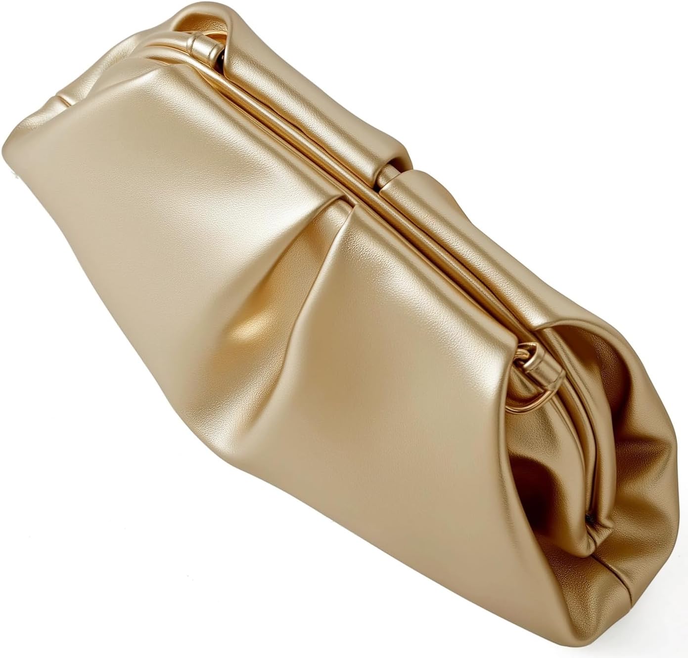 Women's Clutch Purse,Dumpling Crossbody Bag,Detachable Chain Shoulder Bag,Cloud Evening Clutch