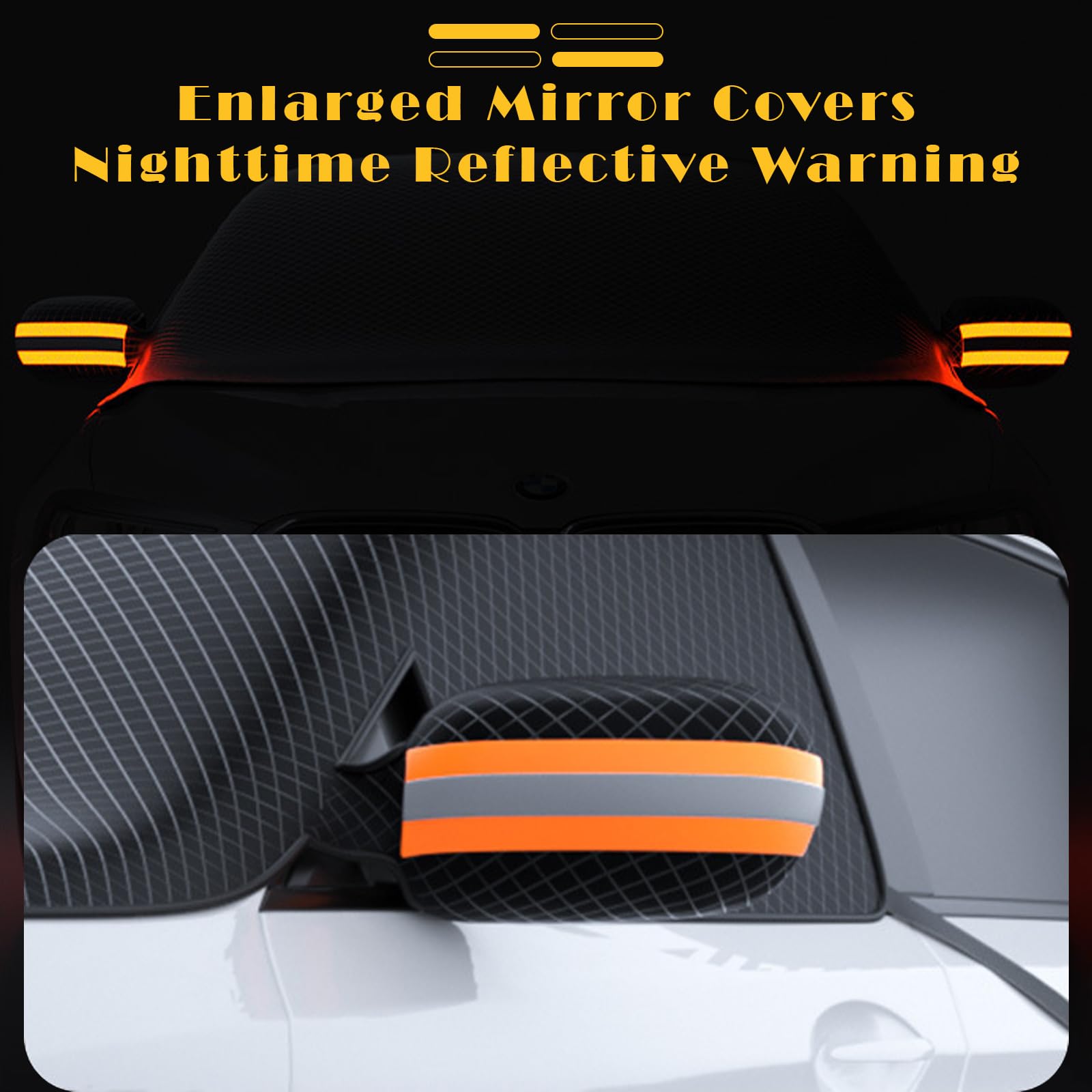 Copri Parabrezza Auto Inverno Magnetico Antighiaccio Resistente Neve Polvere Raggi UV