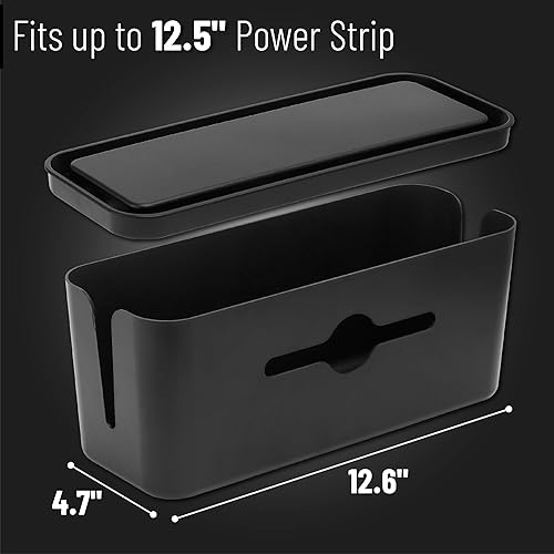 Miniatura 3 de Bates - Caja de organización de cables, grande, caja organizadora de cables, caja organizadora de cables, organizador de caja de cables, caja de