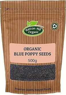 Organic Blue Poppy Seeds 500g by Hatton Hill Organic | Nutty & Versatile Baking Ingredient