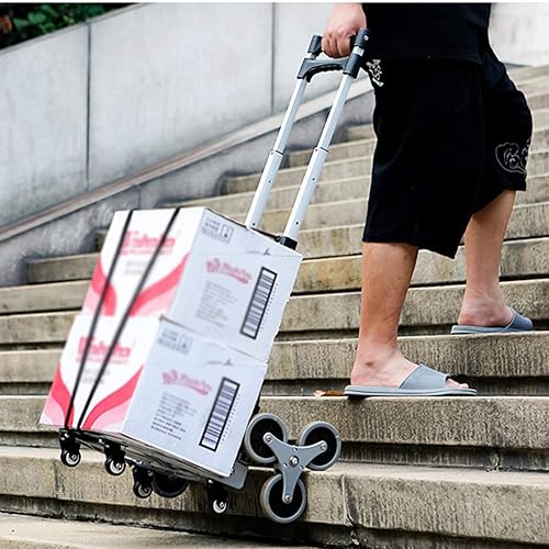 Miniatura 3 de Carrito de compras resistente, carretilla de mano de 165 libras con bolsa de compras de 1.87 libras, carrito plegable de cristal con diseño de 6