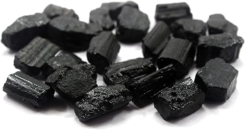 Miniatura 2 de ARTNGEMS 10 piezas de turmalina negra natural, tamaño 0.630-0.787 in, piedra preciosa de turmalina negra natural, protección potente contra la