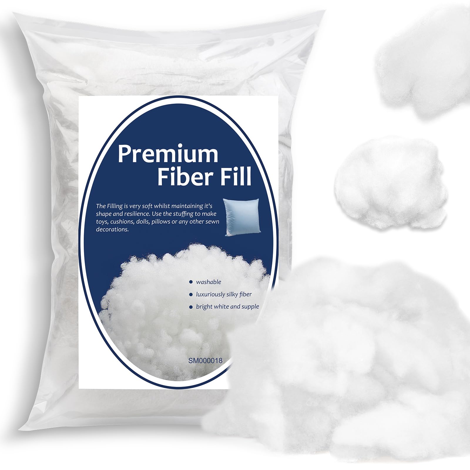 Bupete 1.4lb Pillow Stuffing, Pillow Filler, Stuffing for Pillows for Stuffed Animal Crafts, Polyfill, Fiberfill Stuffing, Polyester Fiberfill Stuffing, Cushions Stuffing