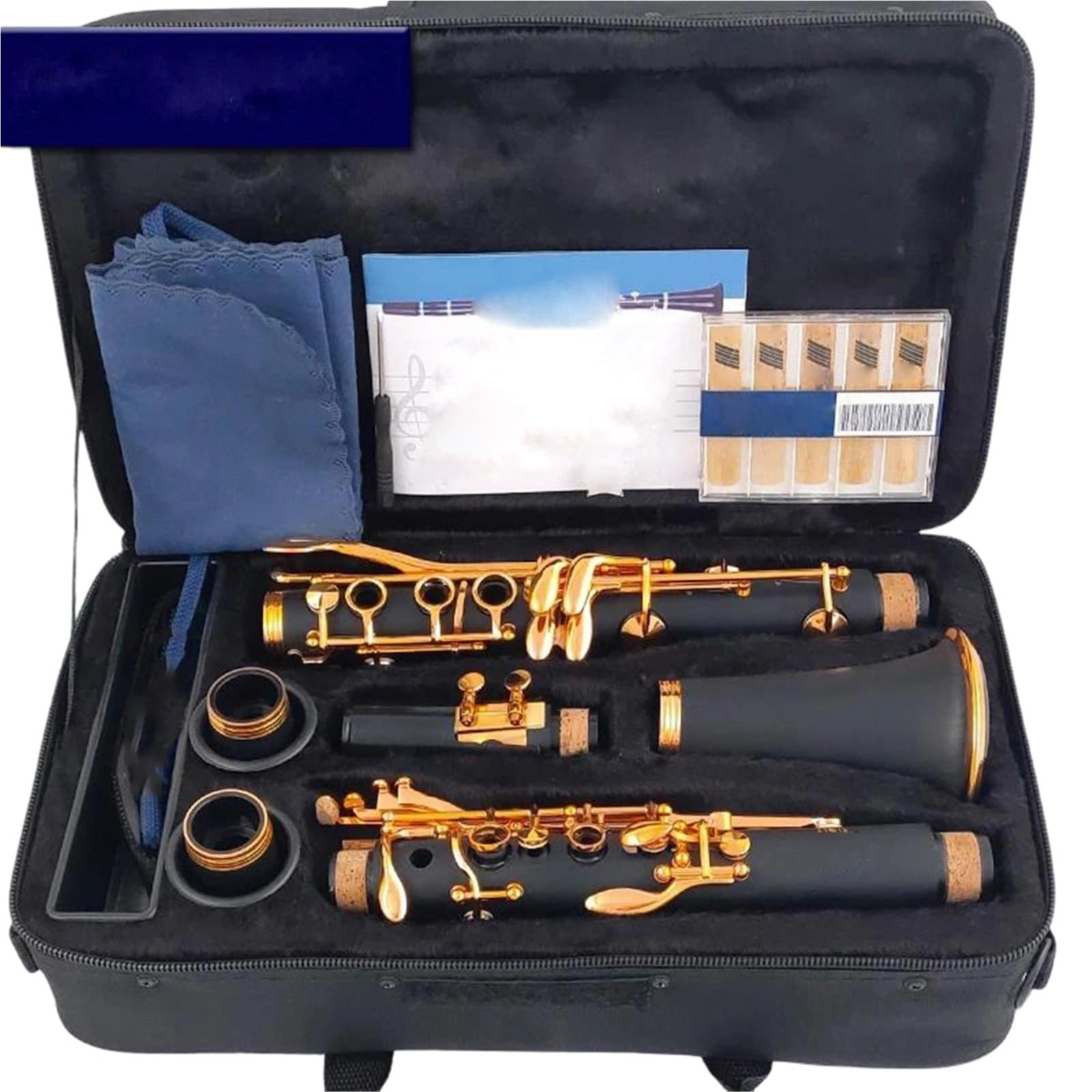 Clarinetto Clarinetto In Sib Laccato Oro 17 Tasti Strumento A Fiato Per Prestazioni Professionali