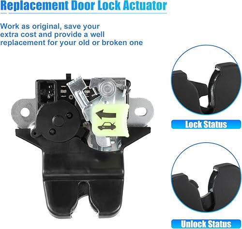 Miniatura 5 de X AUTOHAUX Actuador de bloqueo del pestillo del maletero 81230-C1500 para Hyundai Sonata 2018-2019 Sedán Puerta Trasera Pestillo de Bloqueo Motor